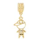 Berloque Charm Pingente Filho Menino Zircônia Banhado