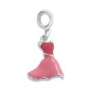Berloque Charm Vestido Aurora Princesa Banhado a Prata Berloque Charm Vestido Aurora Princesa Banhado a Prata
