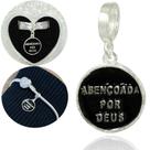 Berloque Charms Abençoada Por Deus Prata Legitima 925