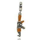 Berloque Charms Arma Fuzil AK47 Prata Legitima 925