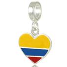 Berloque Charms Bandeira Coração Paises Nações Prata 925 Berloque Charms Bandeira Coração Paises Nações Prata 925