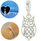 Berloque Charms Coruja Conhecimento Origami Prata Legitima Berloque Charms Coruja Conhecimento Origami Prata Legitima