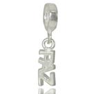 Berloque Charms Escrito Paz Pendurar Prata Legitima Delicado