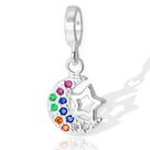 Berloque Charms Lua Estrela Cravejado Prata Legitima 925 Berloque Charms Lua Estrela Cravejado Prata Legitima 925
