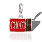 Berloque Charms P/ Pulseira Prata 925 Chocolate