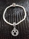 Berloque Charms P/ Pulseira Prata 925 Rosto Mickey