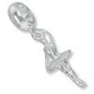 Berloque Charms Pingente Bailarina Balé Ballet Prata Pura Berloque Charms Pingente Bailarina Balé Ballet Prata Pura