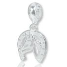 Berloque Charms Pingente Ferradura Cavalo Prata Legitima