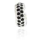 Berloque Charms Prata Legitima 925 Separador Zirconia Preto