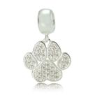 Berloque Charms Prata Maciça 925 Pata Cachorro Cravejado / 3 / prata