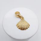 Berloque concha grande banhado a ouro 18k