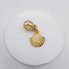Berloque concha pequena banhado a ouro 18k