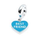 Berloque Coração Best Friend Em Prata 925