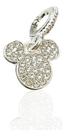 Berloque Cravejada Zircônia Mickey E Minnie Prata 925