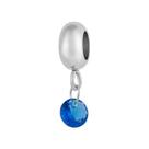 Berloque de Aço Ponto de Luz Azul Escuro Coleção Steel Dreams Berloque de Aço Ponto de Luz Azul Escuro Coleção Steel Dreams