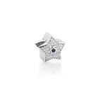 Berloque de Estrela com Cristal Safira Banhado a Ródio - Joia Elegante