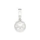 Berloque de pulseira prata 925 feminino rommanel bola feita por corações 840079