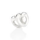 Berloque de pulseira prata 925 feminino rommanel passante coraçâo vazado 840082 Berloque de pulseira prata 925 feminino rommanel passante coraçâo vazado 840082