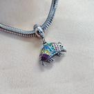 Berloque de Tatu Colorido em Aço Inox Esmaltado Charm para Pulseiras