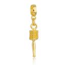 Berloque Escova De Cabelo Cabeleireira Banhado a Ouro 18k