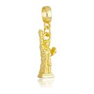 Berloque Estatua da Liberdade Banhado a Ouro 18k