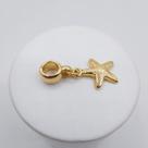 Berloque estrela do mar banhado a ouro 18k