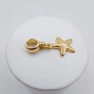 Berloque estrela do mar banhado a ouro 18k
