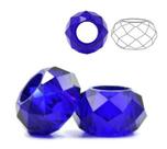 Berloque Facetado Azul Royal Acrílico Vidro