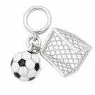 Berloque Futebol Bola e Trave em Prata 925