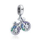 Berloque I LOVE BIKE COLORIDA em Prata S925 para pulseiras modelo Pandora ou Vivara