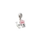 Berloque Infantil Love com Pata Rosa