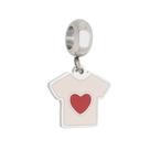 Berloque inox t-shirt de resina Berloque inox t-shirt de resina