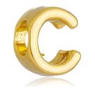 Berloque Letra C Separador Banhado a Ouro 18k