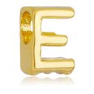 Berloque Letra E Separador Banhado a Ouro 18k