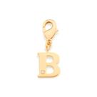 Berloque letra folheado a ouro Letra b 542394 Rommanel