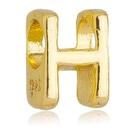 Berloque Letra H Separador Banhado a Ouro 18k