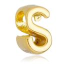 Berloque Letra S Separador Banhado a Ouro 18k