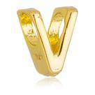 Berloque Letra V Separador Banhado a Ouro 18k Berloque Letra V Separador Banhado a Ouro 18k