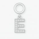Berloque Letras Cravejado 1,5cm em Prata 925