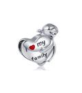 Berloque Love My Family em Prata 925