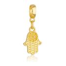Berloque Mão de Fátima Hamsa Banhado a Ouro 18k