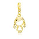 Berloque Menina Filha Banhado a Ouro 18k