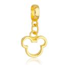 Berloque Mickey Vazado Disney Banhado a Ouro 18k