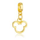 Berloque Mickey Vazado Disney Banhado a Ouro 18k