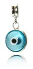 Berloque Murano Olho Grego Azul Claro Prata Legitima 925 Berloque Murano Olho Grego Azul Claro Prata Legitima 925