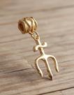 Berloque para Pulseira Ferramenta Tridente dourado