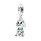 Berloque Pingente De Prata De Lei Com Estampa De Pata E Osso Para Pulseira De Cachorro Ou Gato,