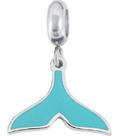 Berloque Pingente Esmaltado Rabo De Baleia Aço Inox Cirurgic
