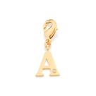 Berloque pingente rommanel banhado ouro 18k feminino letra inicial nome alfabeto pedra zircônia 542394 Berloque pingente rommanel banhado ouro 18k feminino letra inicial nome alfabeto pedra zircônia 542394