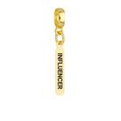 Berloque Plaquinha Influencer Banhado a Ouro 18k